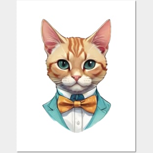 Fancy Cat with Bowtie no.5 Posters and Art